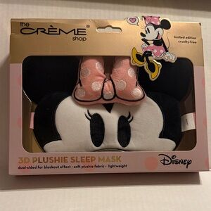 The Crème Shop Disney Minnie Mouse 3D Plushie Sleep Mask - Pink Bow New In Box